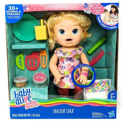 Hasbro Baby Alive Blonde Super Snacks Snackin Sara Doll For Sale Online