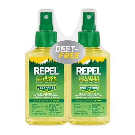 Repel Plant Based Lemon Eucalyptus Insect Repellent Spray 2 Pack 4 Oz