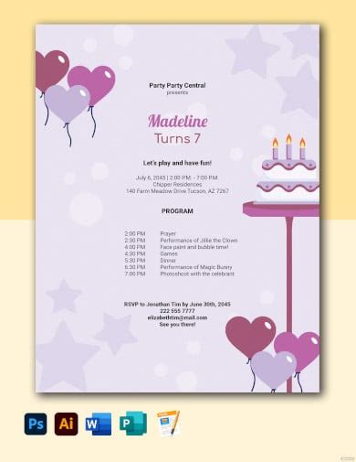 29 Birthday Program Templates Pdf Psd