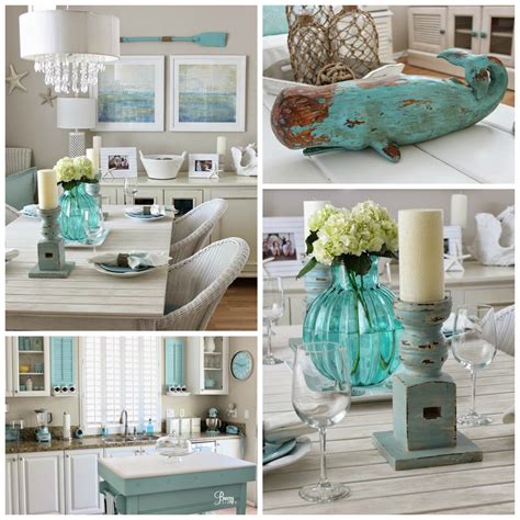 Step into a misty blue morning on the gulf of mexico with this ombre ocean wave beach photo. Beach Chic Coastal Cottage Home Tour with Breezy Design ...