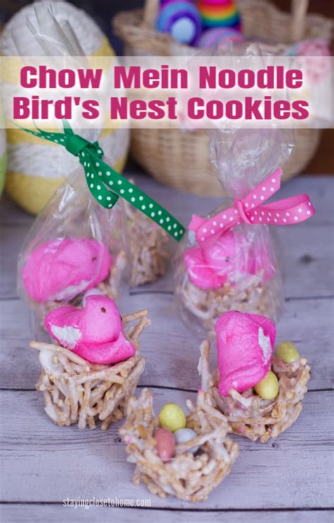 In large glass bowl combine. Chow Mein Noodle Bird Nest Cookies: Easter Party Favors ...