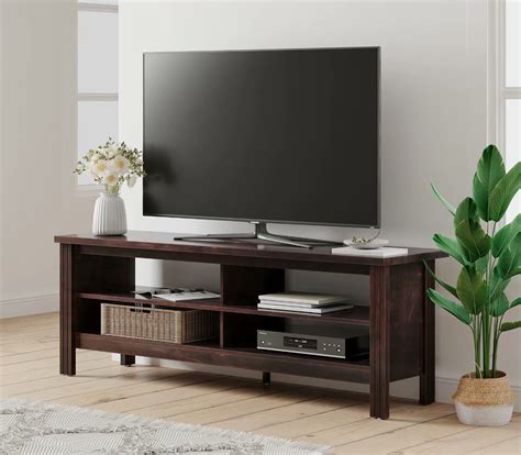 Farmhouse Tv Stands For 65 Flat Screen Wood Tv Console Table Storage