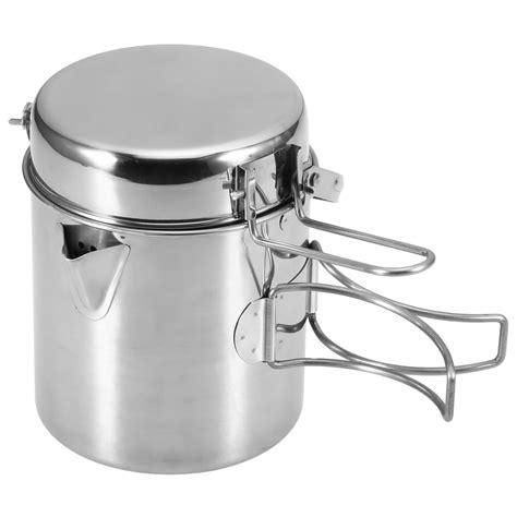 Baoblaze Stainless Steel Kettle 3 Liter Camp Cooking Pot With Foldable
