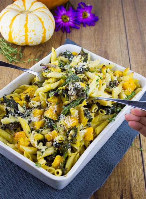Mushroom, ricotta & spinach rolls; Pasta Bake with Squash, Kale and Mushrooms • Two Purple Figs