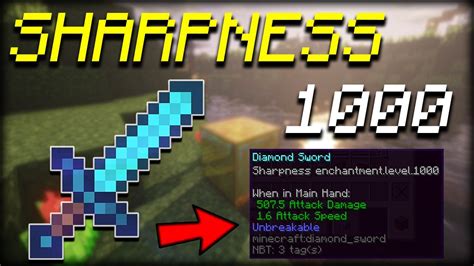How To Get A Sharpness 1000 Sword In Minecraft 1165 2022 Youtube