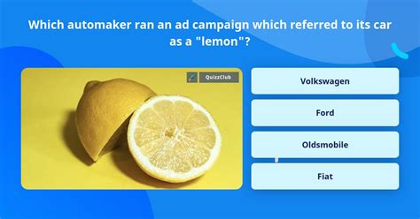 Which Automaker Ran An Ad Campaign Trivia Questions Quizzclub