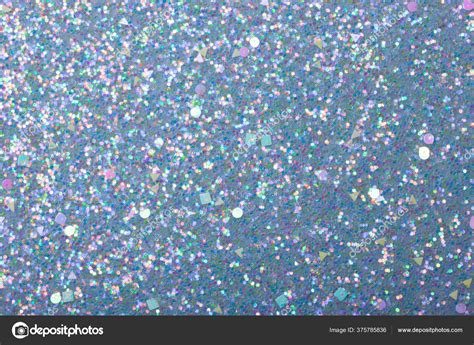 Holographic Bright Light Blue Glitter Real Texture Background Stock
