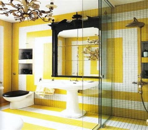 Kleines badezimmer gestalten glasdusche farben ideen gelbe. gelbe wand - farbgestaltung Badezimmer - fresHouse