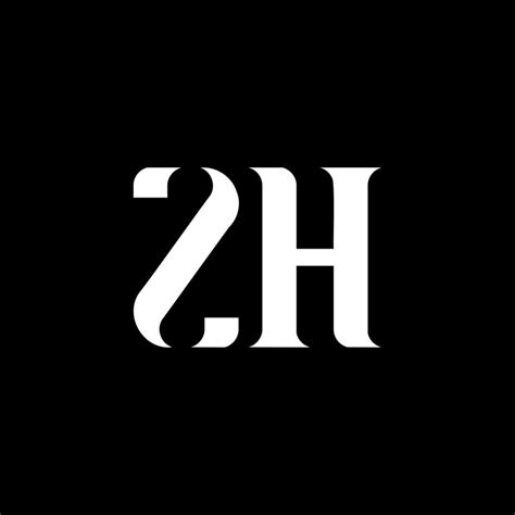 Zh Z H Letter Logo Design Initial Letter Zh Uppercase Monogram Logo