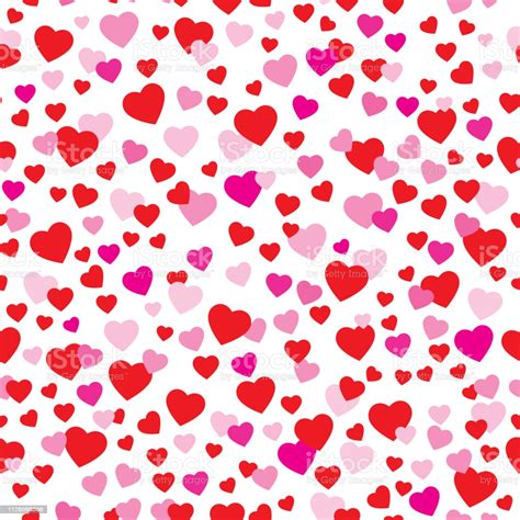 Cute Valentine Hearts Seamless Pattern Stock Illustration - Download ...