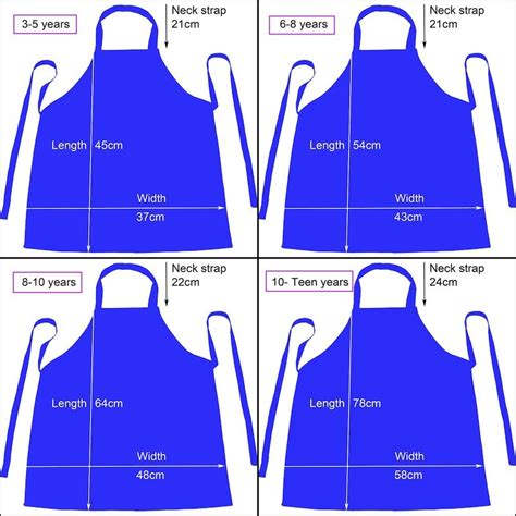 Kids Apron Sizes Easy Guide To Our Brand Aprons Cookify Kids Apron