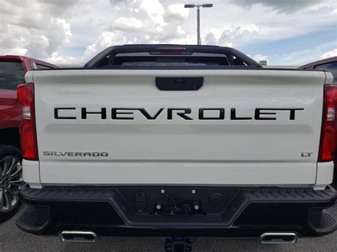 Real Carbon Fiber Tailgate Letters Inserts For Chevrolet Silverado 2019