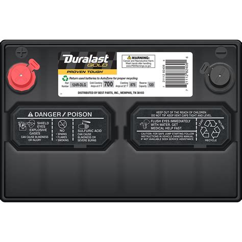Duralast Gold Battery 124r Dlg Group Size 124r 700 Cca
