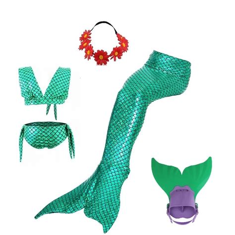Girl Children Ariel Little Mermaid Tail Costume Mermaid Tails For