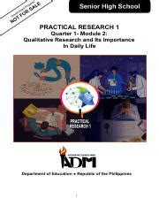 How does social media shape body image in teenagers? PR-1-WEEK-2.pdf - PRACTICAL RESEARCH 1 Quarter 1 Module 2 Qualitative Research and Its ...