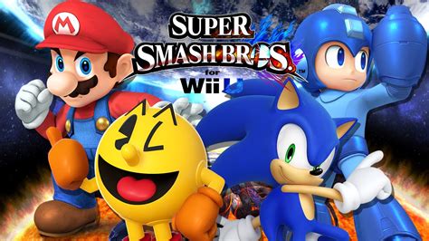 Ssbwii U Mario Vs Pacman Vs Sonic Vs Megaman Duels