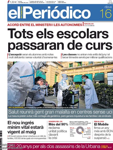 Periodico El Periódico De Catalunyacatalà 1642020