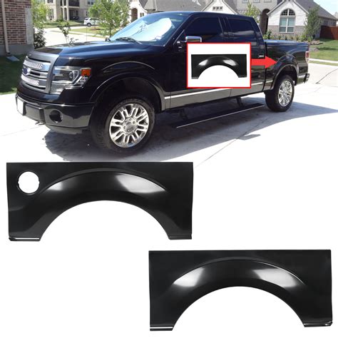Pair Rear Wheel Arch Quarter Panel For 09 14 Ford F 150 Ld Wo Molding