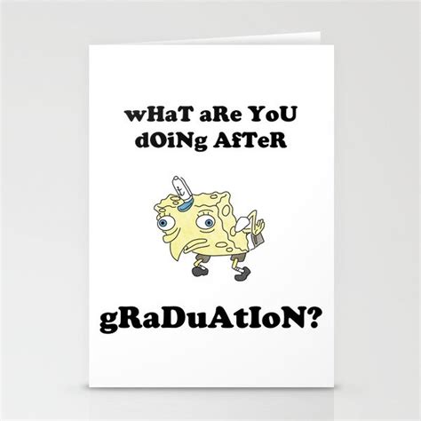 Spongebob Graduation Meme Stationery Cards By Chayli Society6