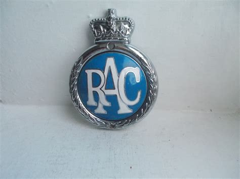 Badge RAC Chrome On Brass And Enamel Car Badge 1960 1973 EXCELLENT