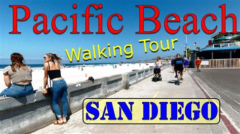 San Diego Pacific Beach Boardwalk Walking Tour August 2019 Youtube