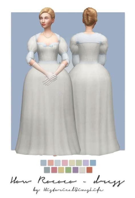 Sims 4 Cc History Lovers Simblr Sims 4 Clothing Rococo Dress