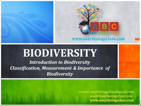 Pptx Biodiversity Ppt By Easybiologyclass Introduction Measurement