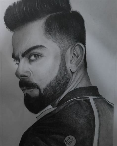 Portrait Of Virat Kohli In 2021 Fantasy Female Warrior Pencil Sketch