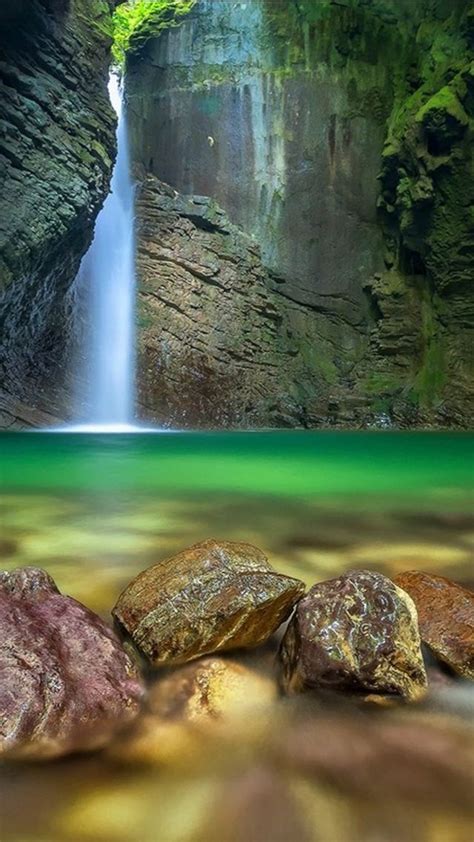 Wallpaper Waterfall Cave Earth Forest 4k Nature 18277
