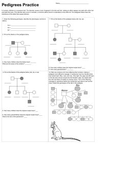 Label the genotypes of as many individuals in the pedigree as possible. Pedigree Worksheet