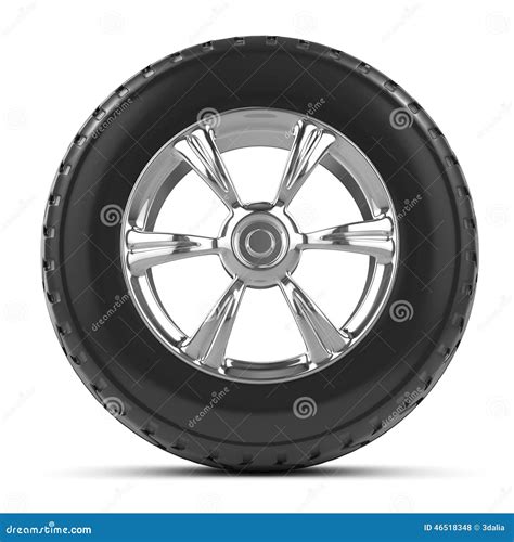 3d Car Wheel With Tyre Stock Illustration Illustration Of Wheel 46518348