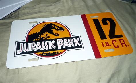 Jurassic Park 12 License Plates Jurassic Jeep 65 Million Years In