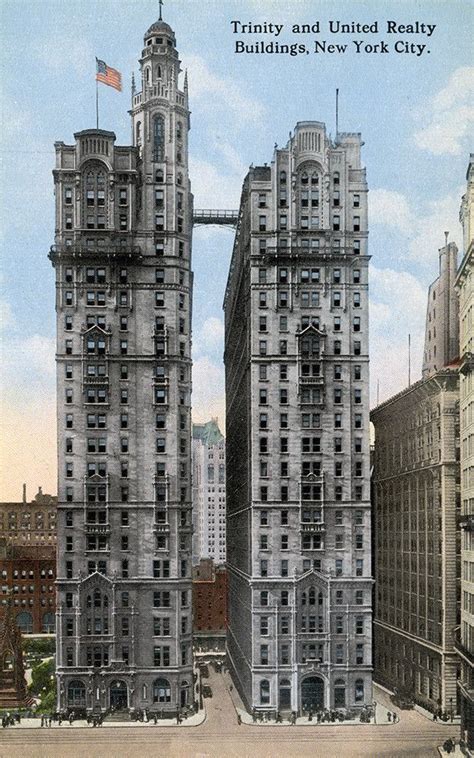 There's the dream of making it in new york as a residential firm: Trinity and United Realty Buildings, New York City | New ...