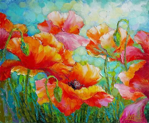 Poppies 2017 Oil Painting By Viktoria Lapteva Artfinder