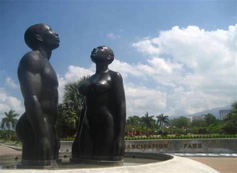 emancipation park kingston jamaica this is one of the most famous statues in jamaica