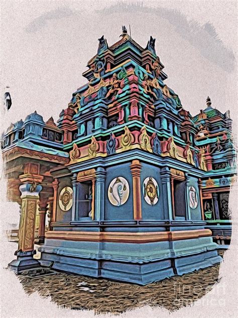 Beautiful Illustration Of A Temple In India Digital Art By Devendar Bolledla