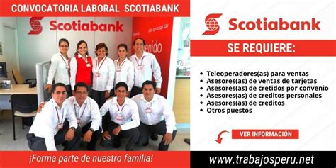 Scotiabank Oportunidad De Trabajar En El Sector Financiero