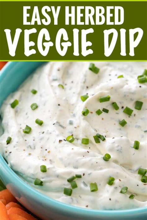 Easy Garlic And Herb Veggie Dip The Chunky Chef