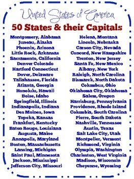 There are currently 50 states in the united states. 11 best images about US state capitals on Pinterest ...