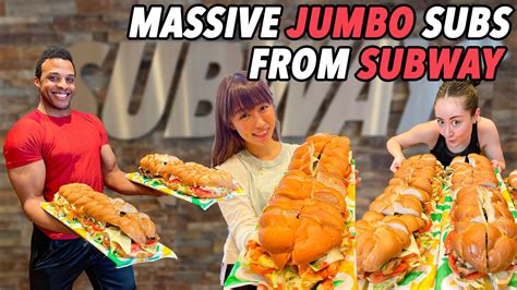 Massive Jumbo Subs From Subway Japan 100 Post Workout Meal Youtube