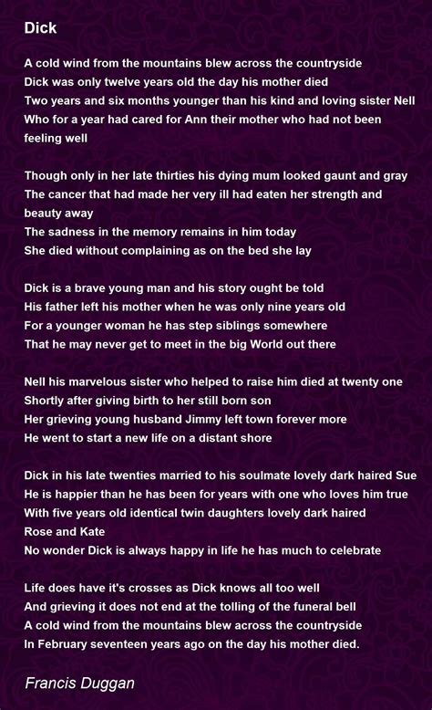 Dick Dick Poem By Francis Duggan