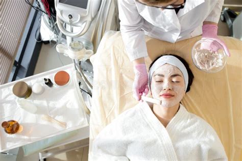 Enjoying Beauty Treatment At Spa Salon Stock Photo Image Of Face