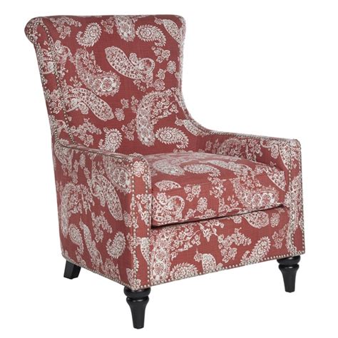 Shop Handy Living Lana Vintage Washed Cranberry Red Paisley Arm Chair