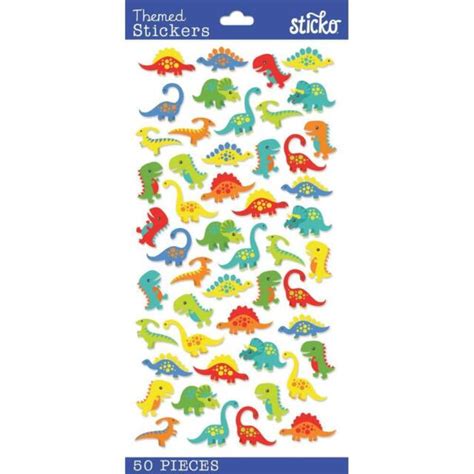 Scrapbooking Crafts Stickers Sticko Dinosaurs Mini Colorful T Rex