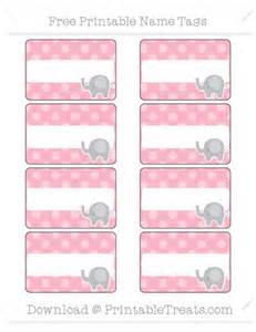 Here are fun, free, printable baby shower games from the classic to the unique. Free Pastel Light Pink Dotted Pattern Elephant Name Tags ...