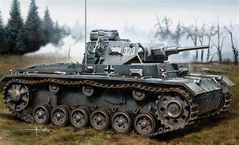 Рисунок Танк Pzkpfw Iii Ausf H на рабочий стол Бронетехника War