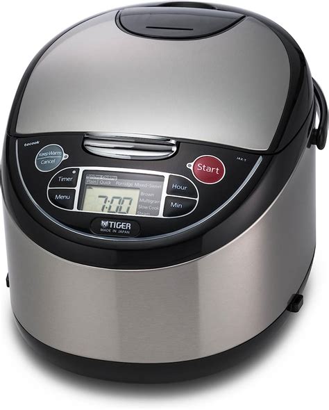 Amazon Tiger JAX T18U K 10 Cup Uncooked Micom Rice Cooker With Food