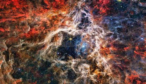 The Tarantula Nebula Also Known As 30 Doradus Seen By Telescope In