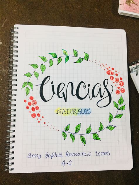 Portada cuaderno ciencias Capa do caderno de ciências Ideias para