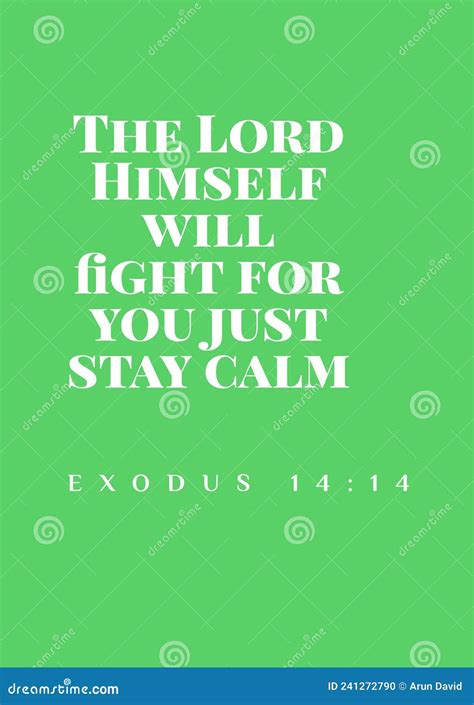 English Bible Words The Lord Himself Will Fight For You Just Stay Calm